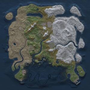 Thumbnail Rust Map: Procedural Map, Size: 4000, Seed: 387071309, 17 Monuments