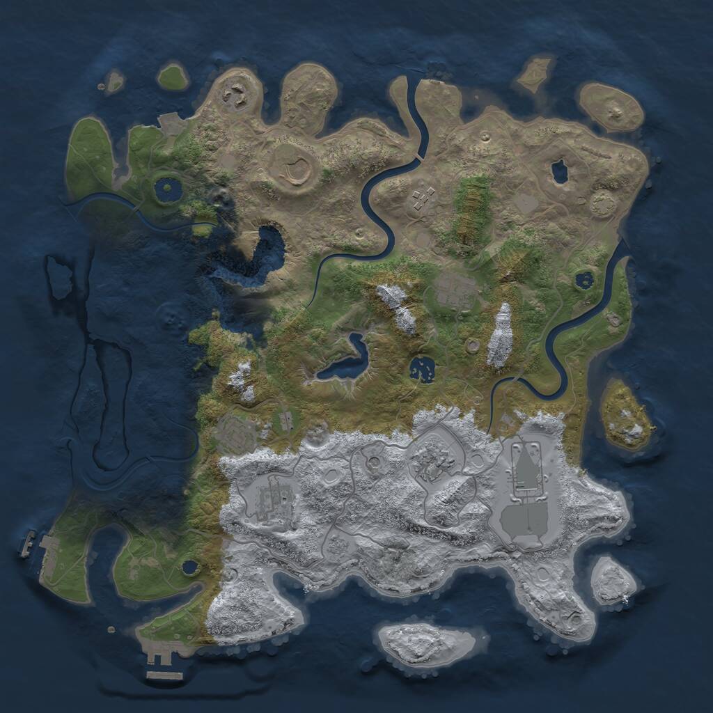 Rust Map: Procedural Map, Size: 4000, Seed: 274457416, 15 Monuments