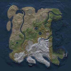 Thumbnail Rust Map: Procedural Map, Size: 3500, Seed: 2120613652, 16 Monuments