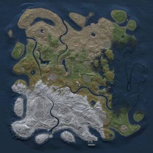 Thumbnail Rust Map: Procedural Map, Size: 4500, Seed: 2016532378, 16 Monuments