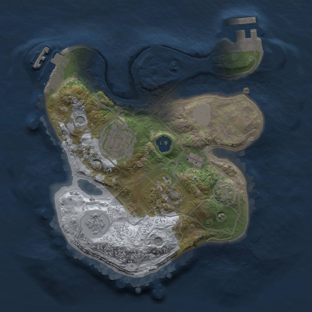 Rust Map: Procedural Map, Size: 2000, Seed: 591400275, 8 Monuments