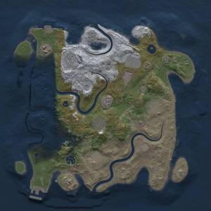Thumbnail Rust Map: Procedural Map, Size: 3500, Seed: 796915714, 12 Monuments