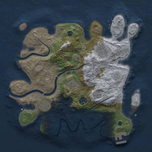 Thumbnail Rust Map: Procedural Map, Size: 3000, Seed: 25121999, 10 Monuments