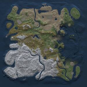 Thumbnail Rust Map: Procedural Map, Size: 4500, Seed: 1504617723, 17 Monuments