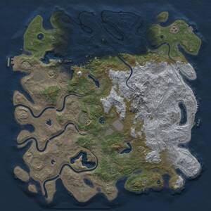 Thumbnail Rust Map: Procedural Map, Size: 5000, Seed: 1829322963, 17 Monuments