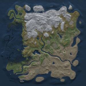 Thumbnail Rust Map: Procedural Map, Size: 4800, Seed: 79185752, 17 Monuments