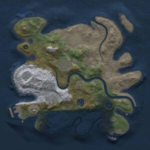 Thumbnail Rust Map: Procedural Map, Size: 3000, Seed: 1034181536, 11 Monuments