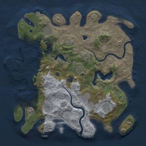 Thumbnail Rust Map: Procedural Map, Size: 4000, Seed: 1022496755, 16 Monuments
