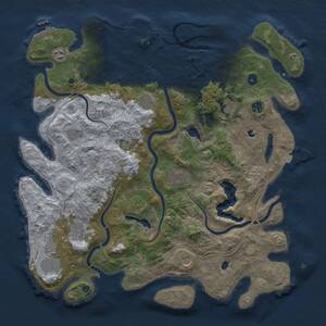 Thumbnail Rust Map: Procedural Map, Size: 4500, Seed: 1921695668, 16 Monuments