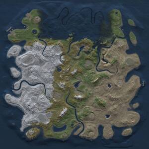 Thumbnail Rust Map: Procedural Map, Size: 4800, Seed: 1274756299, 17 Monuments