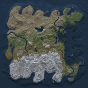 Thumbnail Rust Map: Procedural Map, Size: 4300, Seed: 1416840420, 17 Monuments