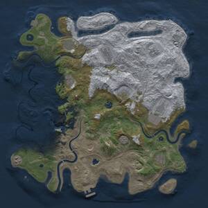 Thumbnail Rust Map: Procedural Map, Size: 4300, Seed: 1164356320, 17 Monuments