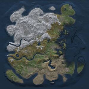 Thumbnail Rust Map: Procedural Map, Size: 4000, Seed: 917118257, 15 Monuments