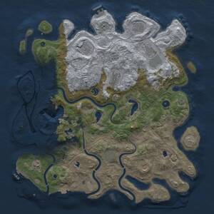 Thumbnail Rust Map: Procedural Map, Size: 4500, Seed: 764813198, 17 Monuments