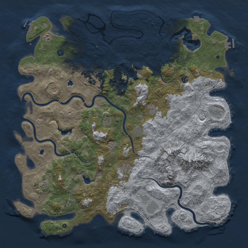 Rust Map: Procedural Map, Size: 5500, Seed: 19, 17 Monuments