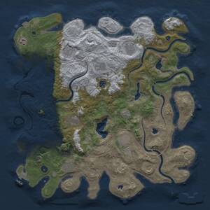 Thumbnail Rust Map: Procedural Map, Size: 4500, Seed: 2085978074, 15 Monuments