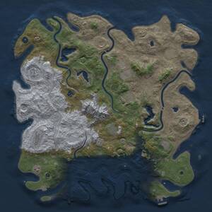 Thumbnail Rust Map: Procedural Map, Size: 5000, Seed: 1640482439, 17 Monuments