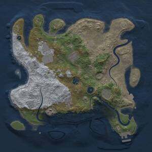 Thumbnail Rust Map: Procedural Map, Size: 3500, Seed: 1783285219, 12 Monuments