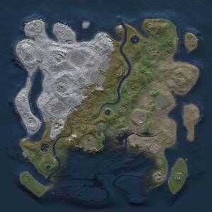 Thumbnail Rust Map: Procedural Map, Size: 3800, Seed: 5649, 15 Monuments