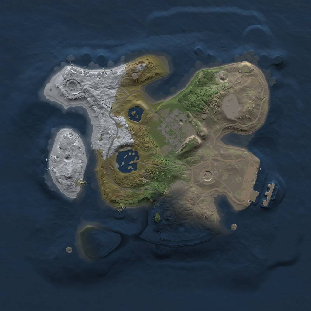 Rust Map: Procedural Map, Size: 2000, Seed: 999111, 5 Monuments