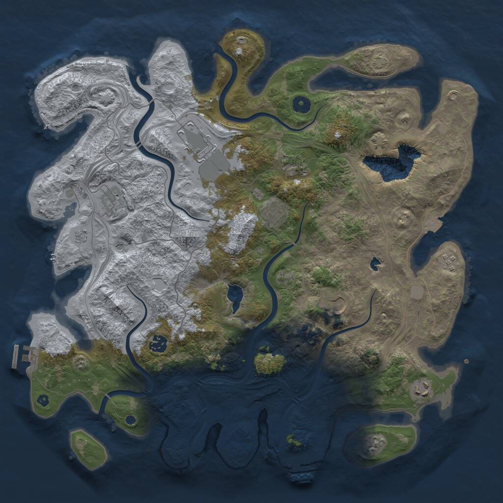 Rust Map: Procedural Map, Size: 4250, Seed: 1766700012, 14 Monuments