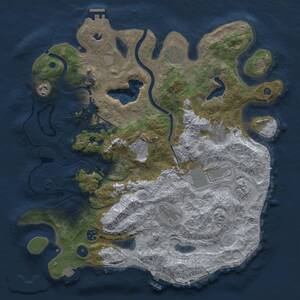 Thumbnail Rust Map: Procedural Map, Size: 4000, Seed: 312731234, 15 Monuments