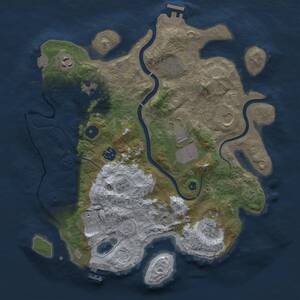 Thumbnail Rust Map: Procedural Map, Size: 3500, Seed: 96892806, 15 Monuments