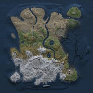 Thumbnail Rust Map: Procedural Map, Size: 3000, Seed: 6893, 13 Monuments