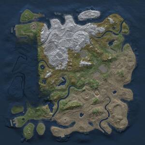 Thumbnail Rust Map: Procedural Map, Size: 4500, Seed: 459285219, 15 Monuments