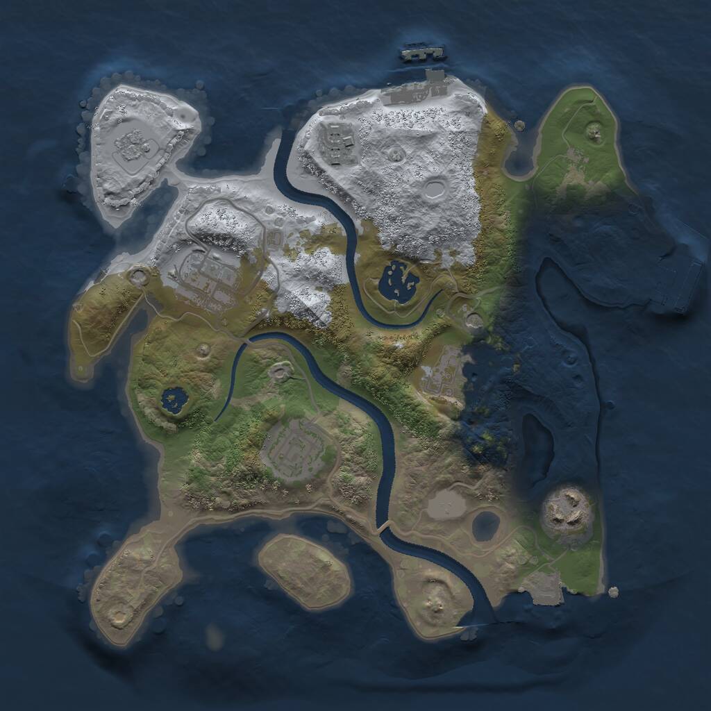 Rust Map: Procedural Map, Size: 2700, Seed: 1783252908, 11 Monuments