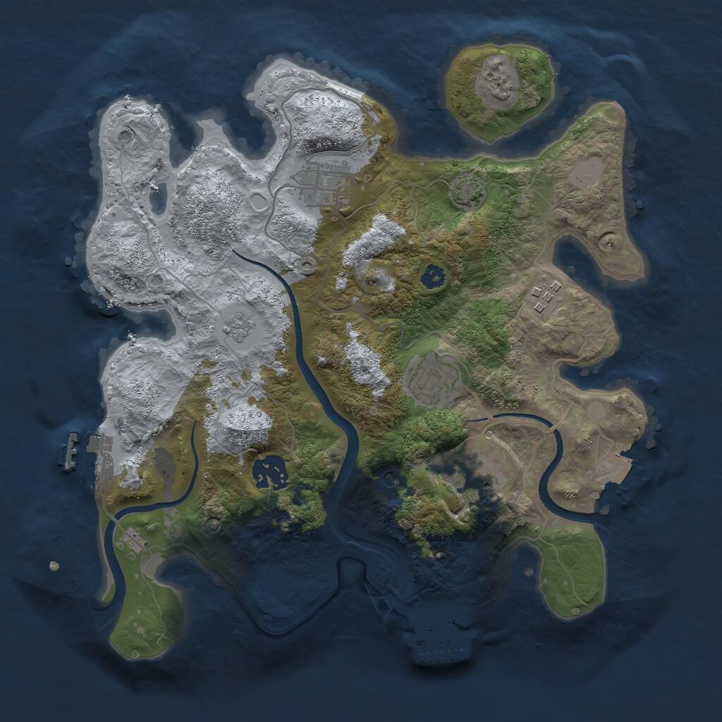 Rust Map: Procedural Map, Size: 3000, Seed: 12300, 11 Monuments