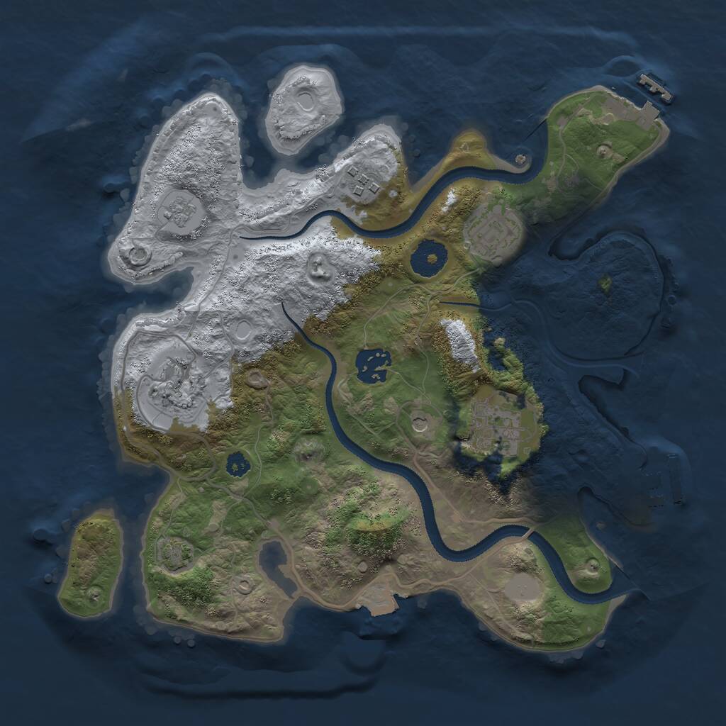 Rust Map: Procedural Map, Size: 3000, Seed: 99245, 11 Monuments