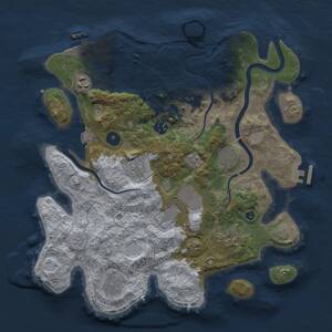 Thumbnail Rust Map: Procedural Map, Size: 3500, Seed: 183498027, 15 Monuments