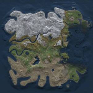 Thumbnail Rust Map: Procedural Map, Size: 4000, Seed: 1463553895, 15 Monuments