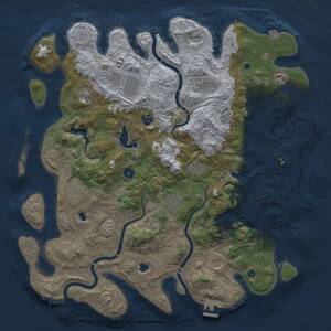 Thumbnail Rust Map: Procedural Map, Size: 4500, Seed: 279058673, 16 Monuments