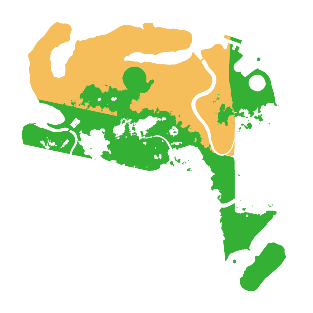 Biome Rust Map: Procedural Map, Size: 3500, Seed: 525495835