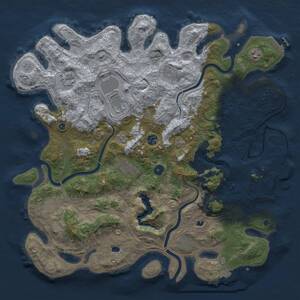 Thumbnail Rust Map: Procedural Map, Size: 4500, Seed: 1549065662, 15 Monuments