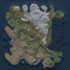 Thumbnail Rust Map: Procedural Map, Size: 4300, Seed: 50825092, 17 Monuments