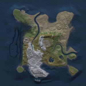 Thumbnail Rust Map: Procedural Map, Size: 2500, Seed: 243562, 8 Monuments