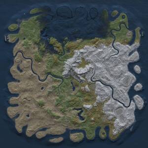Thumbnail Rust Map: Procedural Map, Size: 6000, Seed: 1478541, 17 Monuments