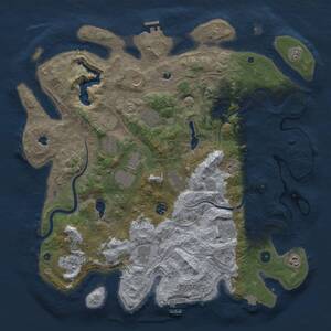 Thumbnail Rust Map: Procedural Map, Size: 4500, Seed: 738012399, 17 Monuments