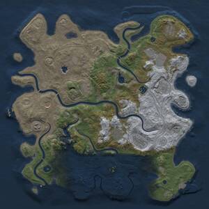 Thumbnail Rust Map: Procedural Map, Size: 4300, Seed: 519332593, 17 Monuments