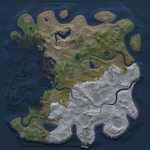 Thumbnail Rust Map: Procedural Map, Size: 4250, Seed: 375768557, 17 Monuments