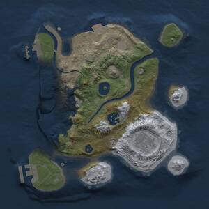 Thumbnail Rust Map: Procedural Map, Size: 2500, Seed: 541346823, 8 Monuments