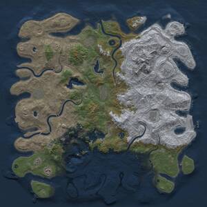 Thumbnail Rust Map: Procedural Map, Size: 5000, Seed: 1876457685, 16 Monuments