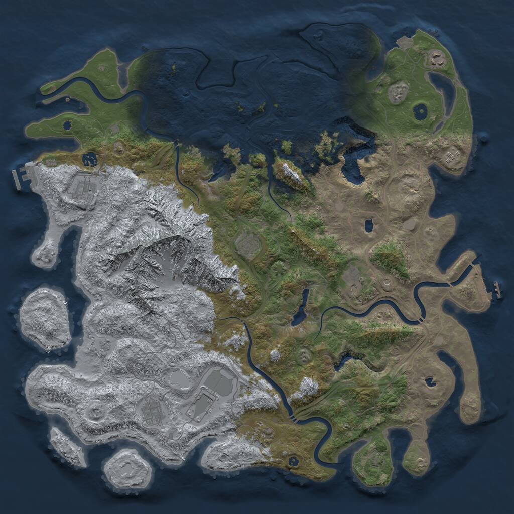Rust Map: Procedural Map, Size: 5000, Seed: 73795378, 15 Monuments