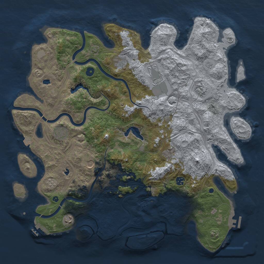 Rust Map: Procedural Map, Size: 4500, Seed: 568441446, 15 Monuments