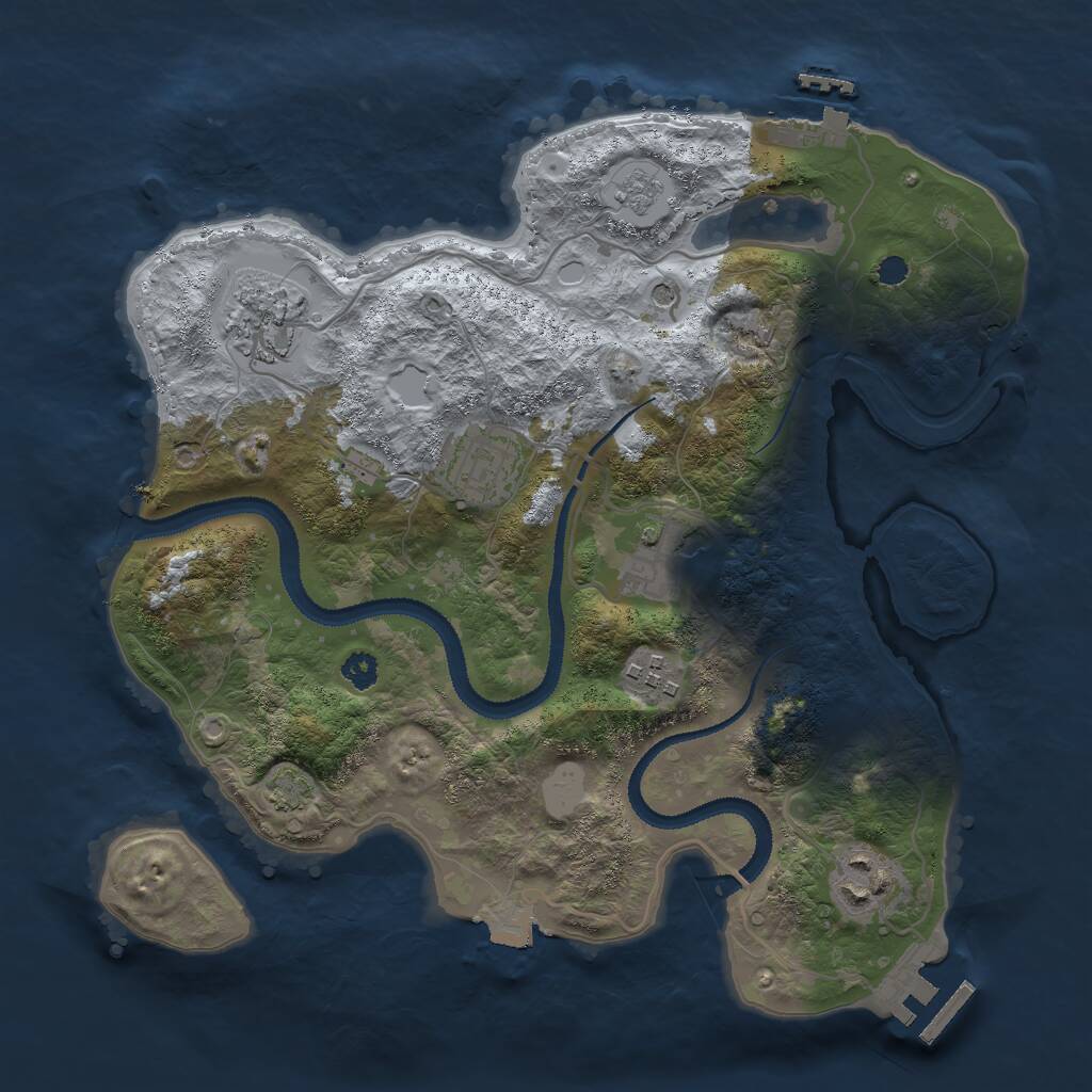 Rust Map: Procedural Map, Size: 3000, Seed: 4269, 11 Monuments