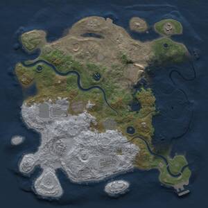 Thumbnail Rust Map: Procedural Map, Size: 3800, Seed: 1658503208, 16 Monuments