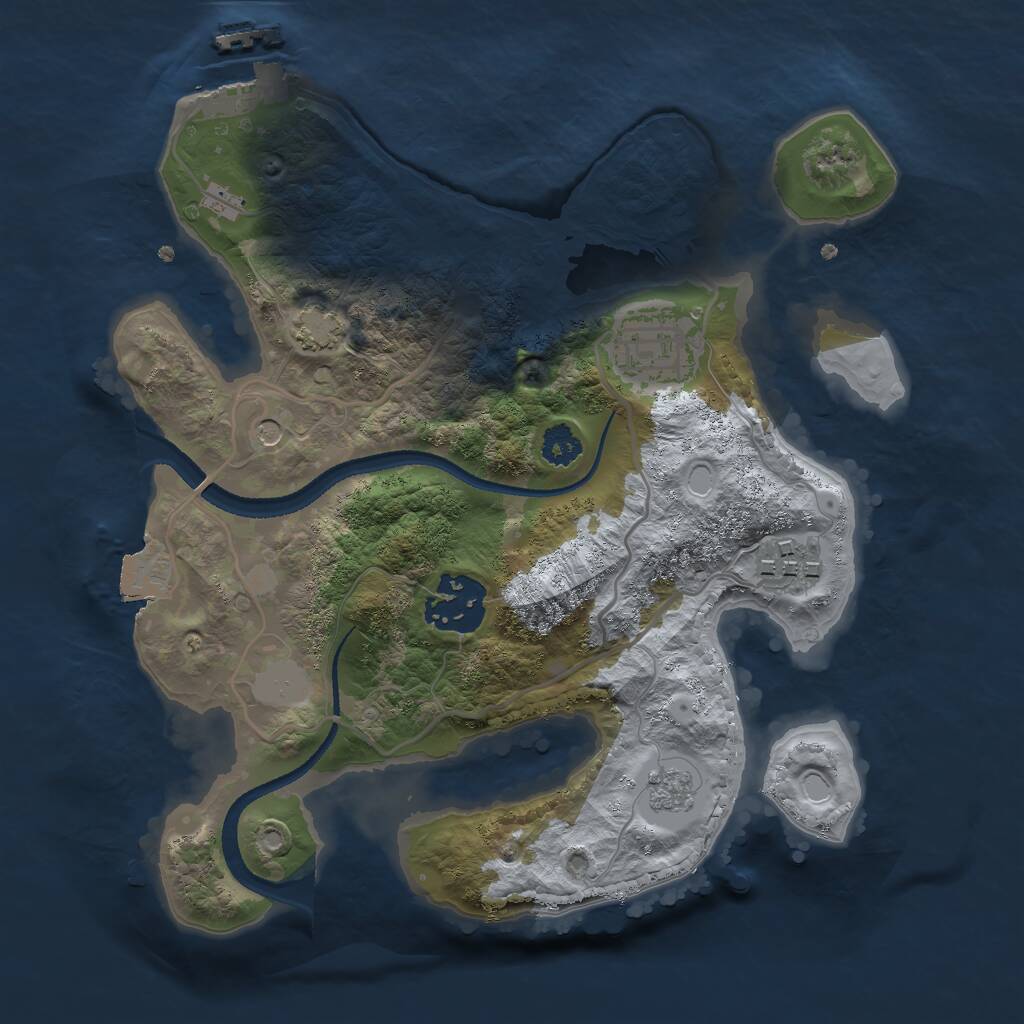 Rust Map: Procedural Map, Size: 2550, Seed: 10, 8 Monuments